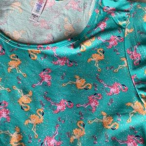 EUC LuLaRoe Perfect Tee, Flamingos / Size: L